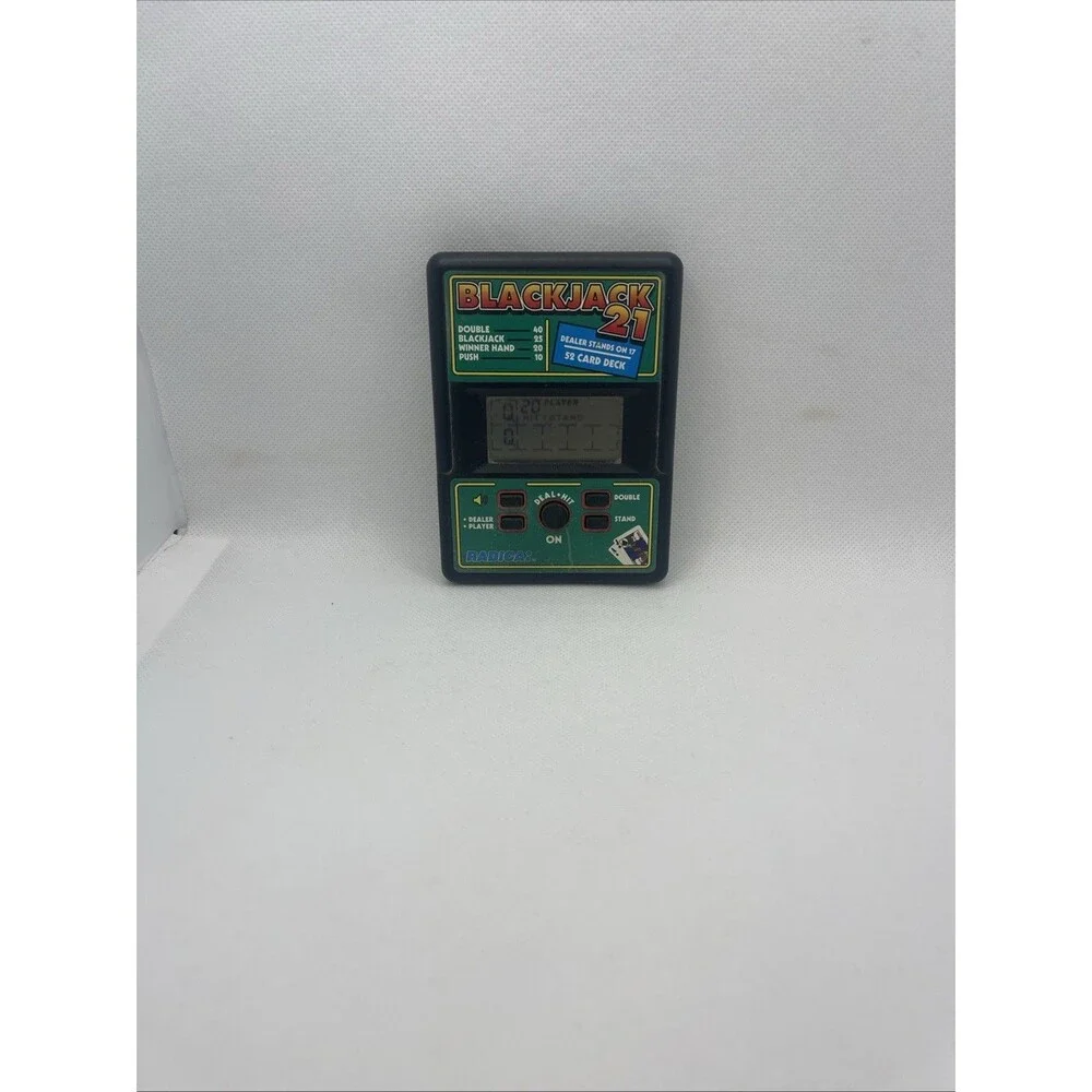 Radica Pocket Video Blackjack 21 Electronic Game Model 450 Tested Works
